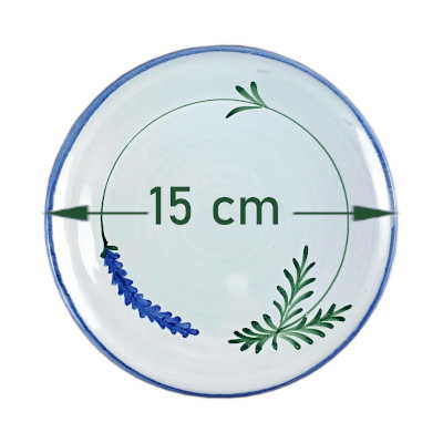 Plato ceramico 15cm diametro medidas.